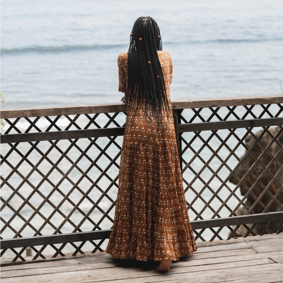 Daughters of India Chaaya Maxi Dress Chai Size Small - Picture 6 of 7